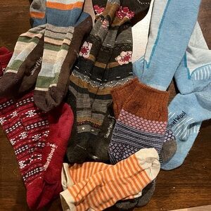 Lot of Retired Smartwool Socks (have holes - can be re-purposed!)